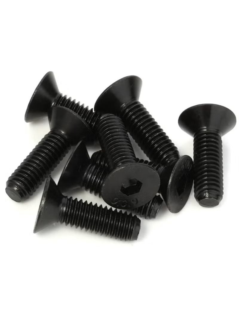 Generic Cap Screws, 50 Pcs Socket Screw Set, M6 20mm Flat Head Countersunk Head Black Grade Alloy Steel Hex Socket Head Cap Screw Screws Fastener  - Image 5