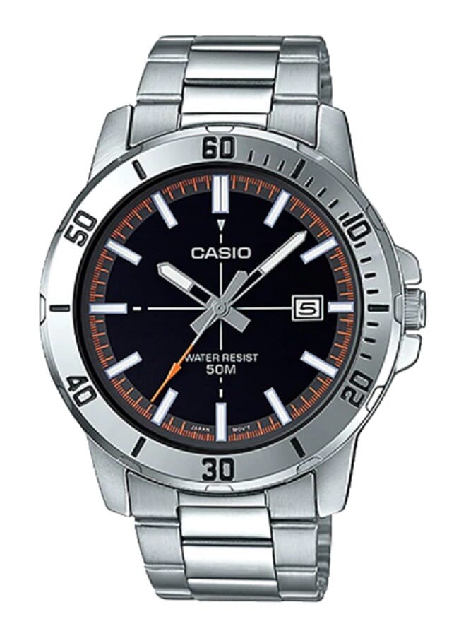 CASIO ساعة يد تناظرية من الستانلس ستيل MTP-VD01D-1E2VUDF - Image 1