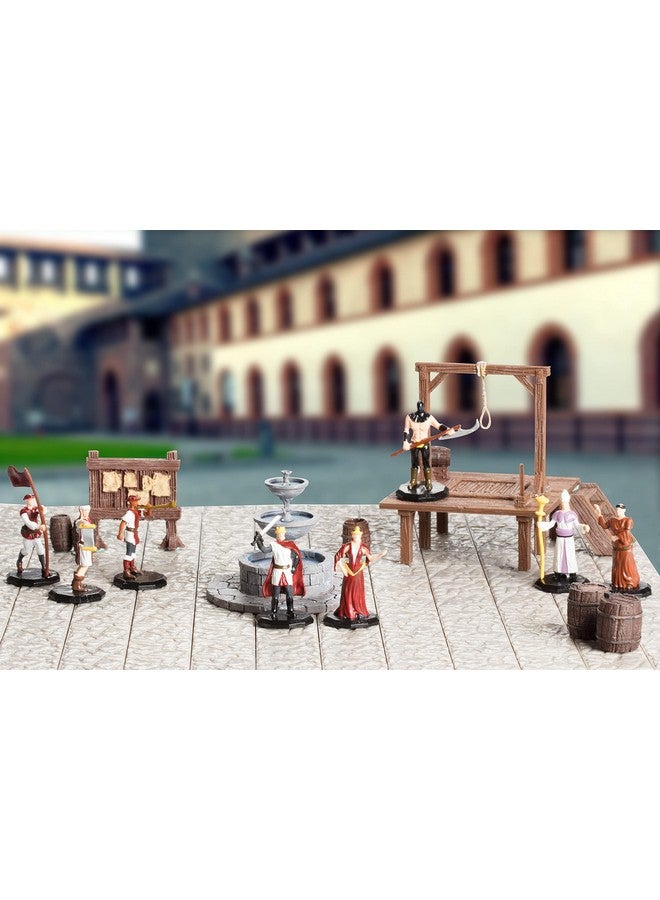 Monster Protectors Townsfolk Mini Fantasy Figures - Nobility Class - 8pc Hand-Painted Non Player Character NPC Miniatures - 1" Hex-Sized Compatible w DND Dungeons Dragons, Pathfinder RPG Tabletop Games  - Image 4