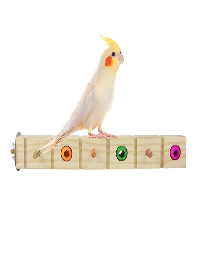 Litewoo Parrot Bird Wood Perch Platform Corner Stand Shelf for Birds Budgie Parakeet Cockatiel Conure Cockatoo Macaw（F） - Image 1