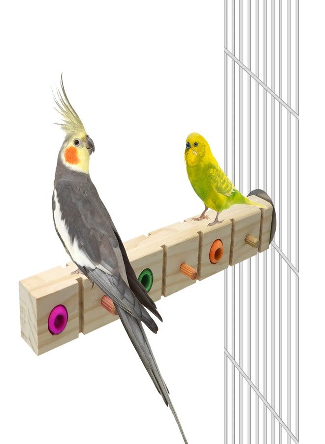Litewoo Parrot Bird Wood Perch Platform Corner Stand Shelf for Birds Budgie Parakeet Cockatiel Conure Cockatoo Macaw（F） - Image 5