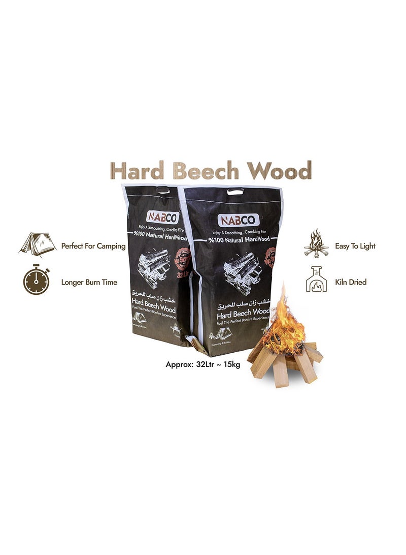 NABCO Kiln Dried Beech Fire Wood 32L~15Kg, Hardwood log Ready to Burn, Firewood log best for Fire Pits, Pizza Ovens, Outdoor Cooking and Grilling, Premium Quality: 100% Natural Solid Wood - Image 2