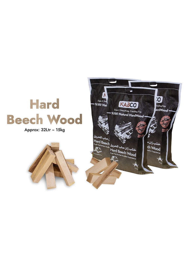 NABCO Kiln Dried Beech Fire Wood 32L~15Kg, Hardwood log Ready to Burn, Firewood log best for Fire Pits, Pizza Ovens, Outdoor Cooking and Grilling, Premium Quality: 100% Natural Solid Wood - Image 3