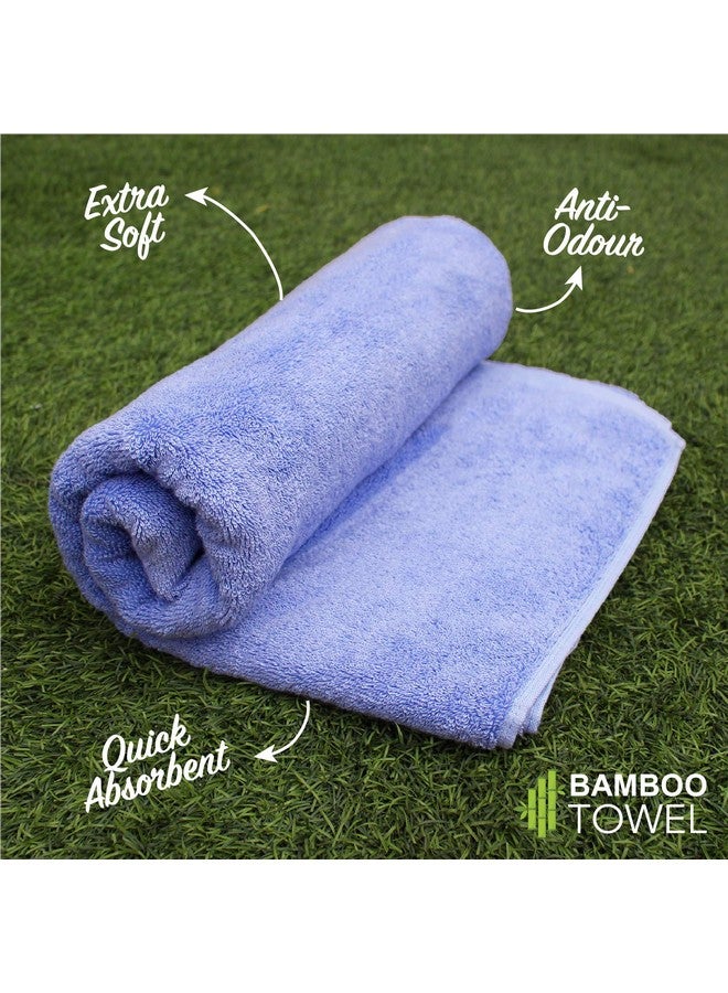 HEELIUM Bamboo Bath Towel | Ultra Absorbent | 3X Softer Than Cotton Towels | 140 x 70 cm - 600 GSM | Pack of 1 - Iris - Image 4
