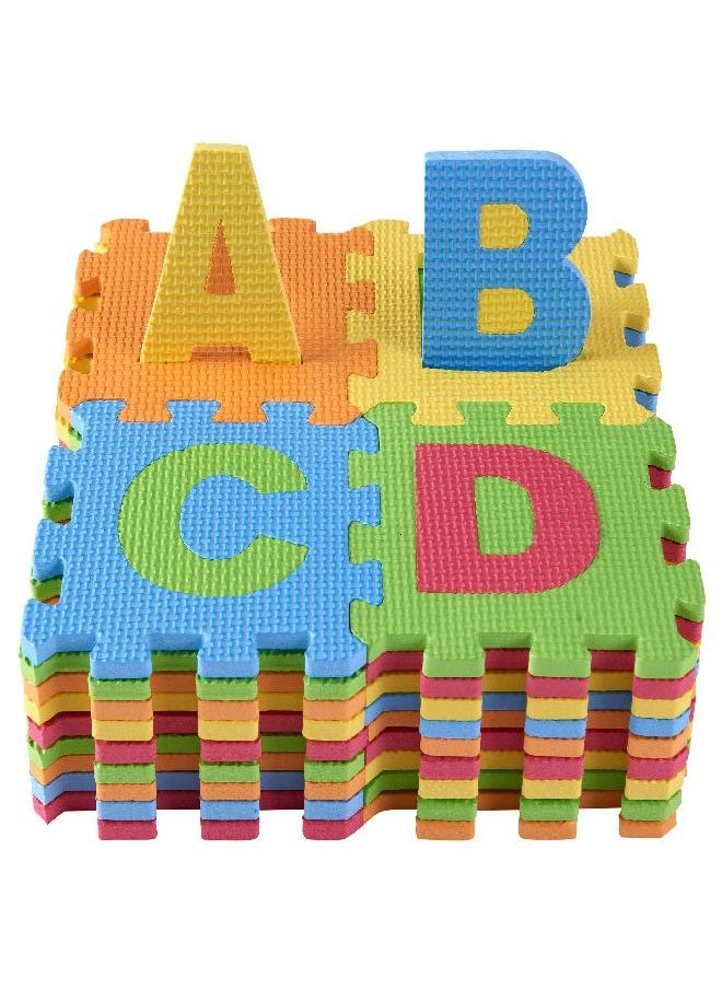 Dimple DIMPLE Kids Foam Play Mat (72 Pieces Total) 6.25 x 6.25 Inches Interlocking Alphabet and Numbers Floor Puzzle Colorful EVA Tiles Girls, Boys Soft, Reusable, Easy to Clean (2 Pack of 36)  - Image 3