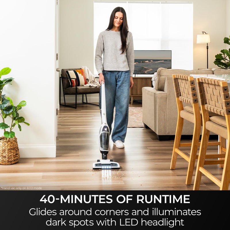 Kenmore 200 Series DS2000 Cordless Stick Vacuum Lightweight Cleaner 2-Speed Power Suction LED Headlight 2-in-1 Handheld for Hardwood Floor, Low Pile Carpet & Pet Hair - Image 2