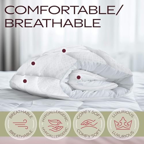 Mastertex MAXI Queen Size Mattress Pad - Luxurious Cotton Sateen Mattress Protector - Soft, Comfortable, and Breatheable Mattress Cover - Mattress Pad Protects Mattress from Dust, Dirt, Spills, and Stains. - Image 4
