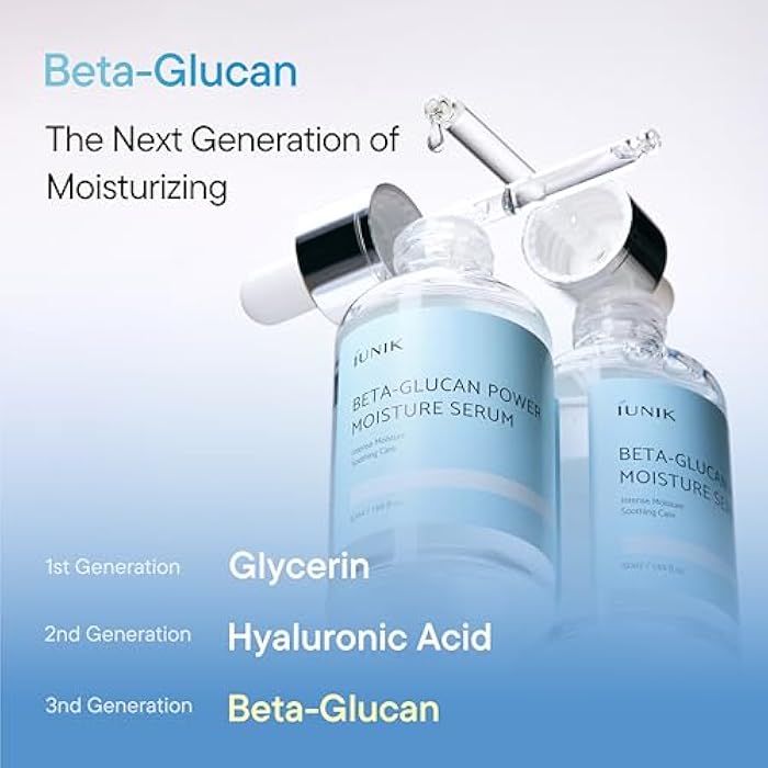 IUNIK Beta-Glucan Power Deep Moisture Vegan Serum Intense Hydration Mushroom Yeast Extracts Naturally-derived - Dry Mature Sagging Sensitive Skin Cell Regenerating Lifting Korean Skincare - Image 4
