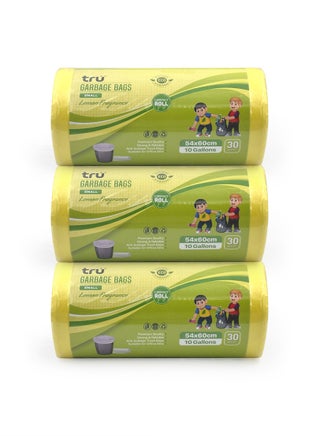 Lemon Scented Garbage Bags Compact Roll 54x60cm 10 Gallon ( 30pc x 3 Rolls ) 90 bags - pzsku/Z4D2B71D315308D536256Z/45/1746230126/8a02d584-75a0-4bdc-830a-a693d27a696f