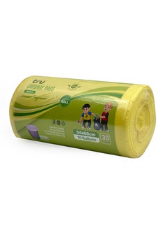 Tru Lemon Scented Garbage Bags Compact Roll 54x60cm 10 Gallon ( 30pc x 3 Rolls ) 90 bags  - Image 2