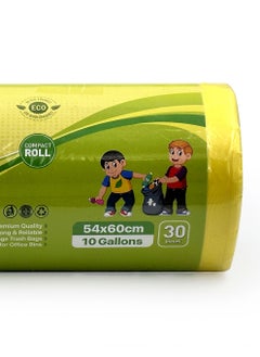 Tru Lemon Scented Garbage Bags Compact Roll 54x60cm 10 Gallon ( 30pc x 3 Rolls ) 90 bags  - Image 4