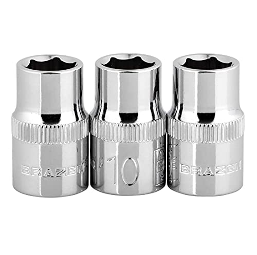 BRAZEN 10mm Socket Three Pack 38 Drive 6pt Shallow - Image 1
