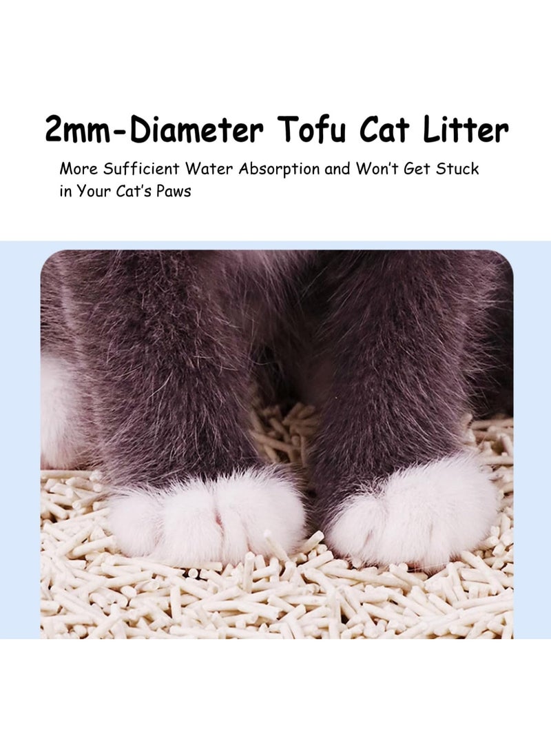 SKY-TOUCH Cat Boss Tofu Cat Litter 2mm Fast Clumping Flushable Natural Plant Fiber Litter Dust Free and Odor Control - Image 2