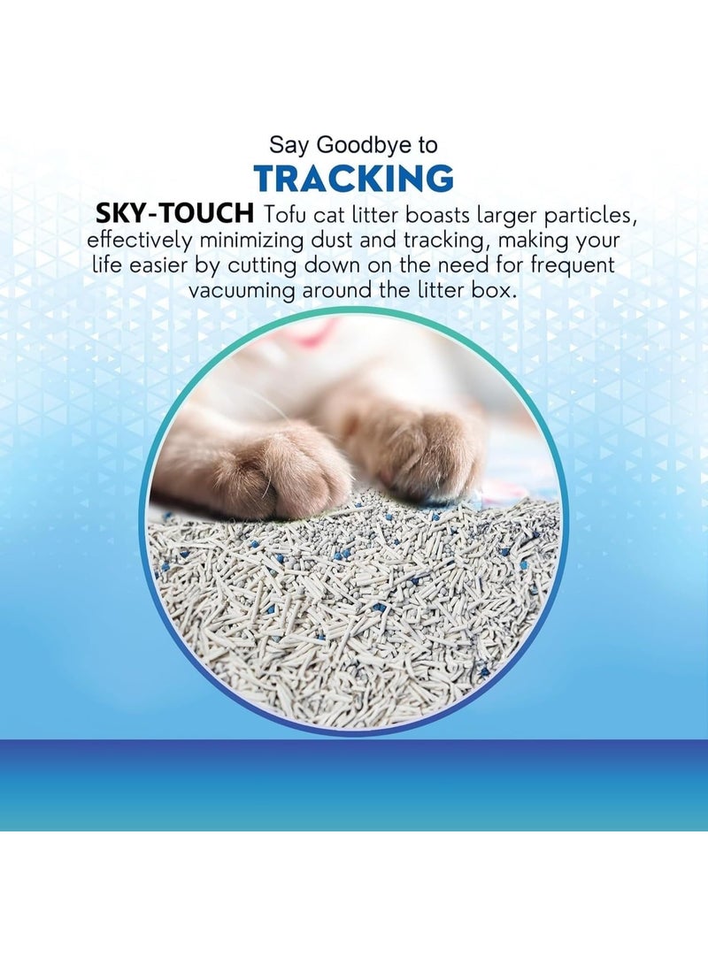 SKY-TOUCH Cat Boss Tofu Cat Litter 2mm Fast Clumping Flushable Natural Plant Fiber Litter Dust Free and Odor Control - Image 3
