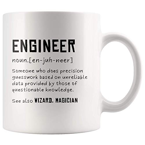 Panvola Engineer Definition Someone Who Does Precision Funny Engineer Gifts For Engineering Students Teachers Computer Civil Mechanical Electrical Software Engineer Ceramic Mug 11 oz (White) - Image 1
