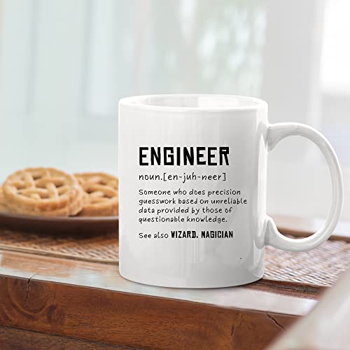 Panvola Engineer Definition Someone Who Does Precision Funny Engineer Gifts For Engineering Students Teachers Computer Civil Mechanical Electrical Software Engineer Ceramic Mug 11 oz (White) - Image 5