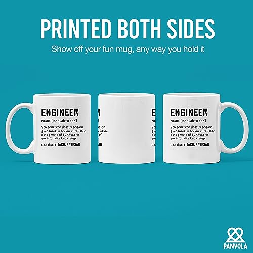 Panvola Engineer Definition Someone Who Does Precision Funny Engineer Gifts For Engineering Students Teachers Computer Civil Mechanical Electrical Software Engineer Ceramic Mug 11 oz (White) - Image 3