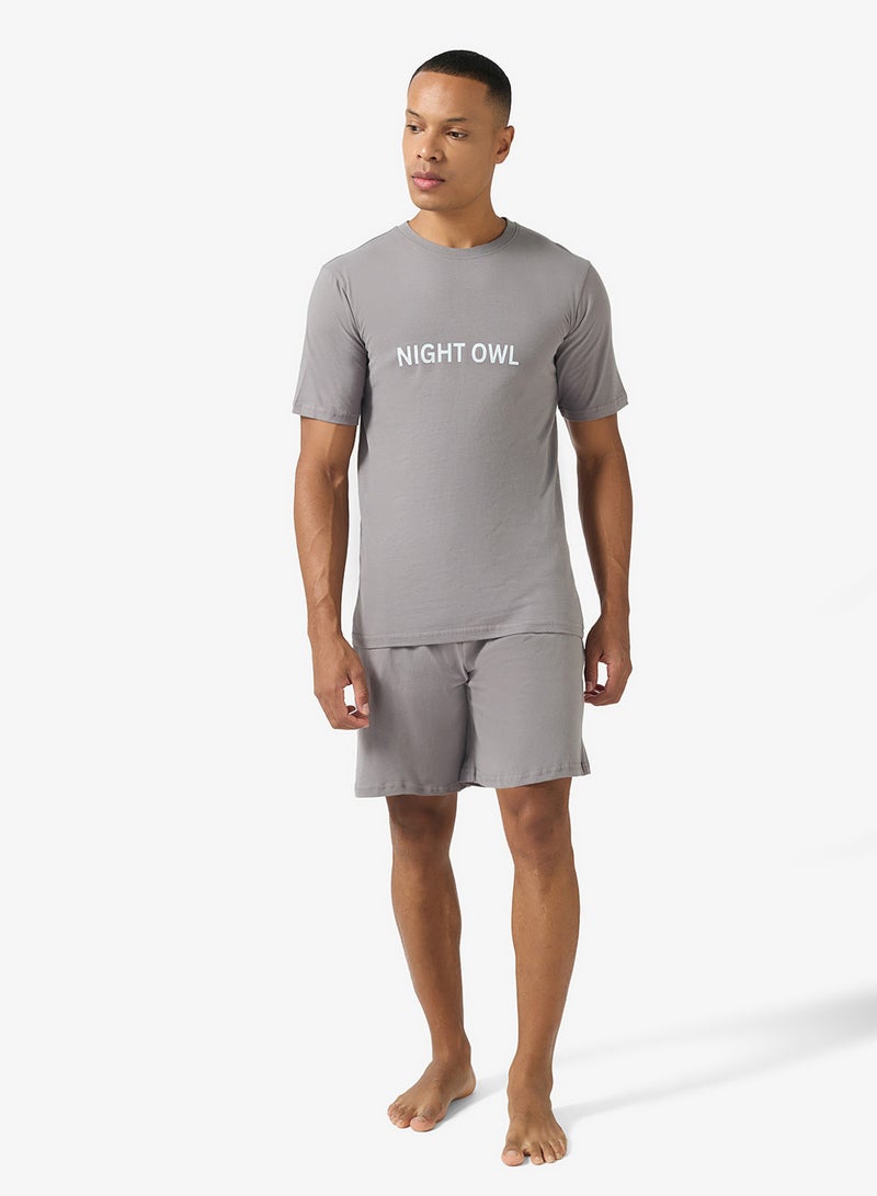 Seventy Five Printed Short Sleeve T-Shirt And Shorts Set - Image 1