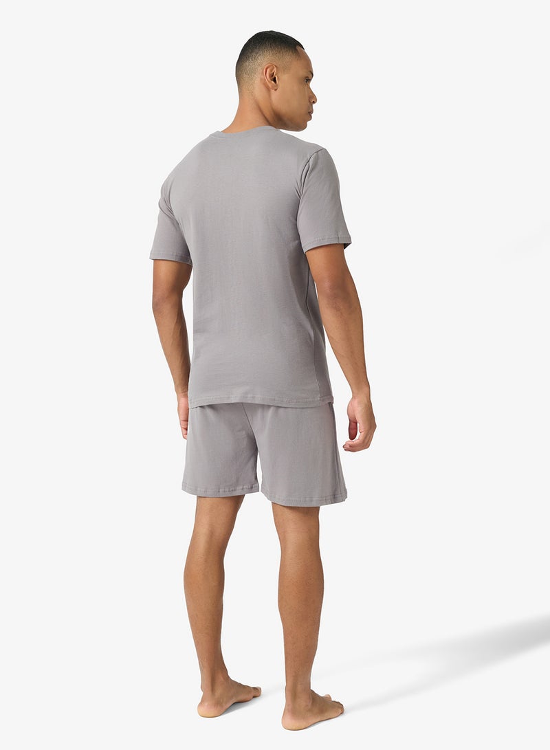 Seventy Five Printed Short Sleeve T-Shirt And Shorts Set - Image 2