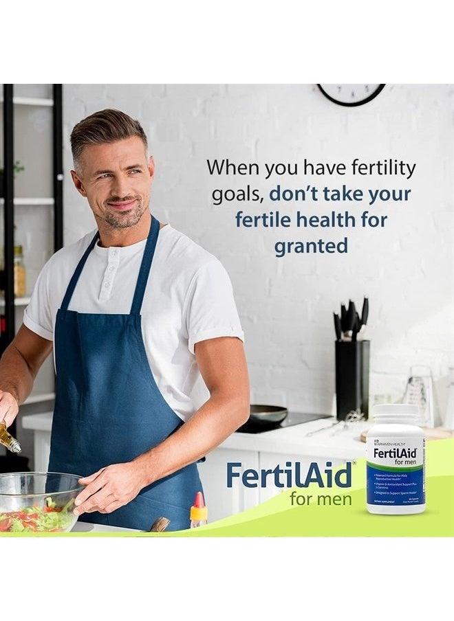 FertilAid for Men and MotilityBoost Combo, Prenatal Vitamins and Male Fertility Supplement to Support Count and Motility with L-Carnitine, CoQ10, Zinc and More, 150 Capsules, 1 Month Supply