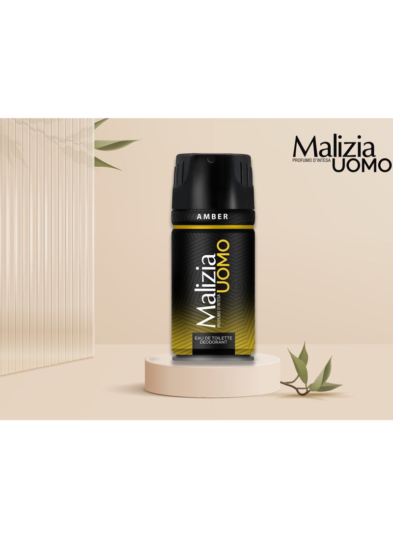 Malizia Malizia Uomo Amber Deodorant Men -150 Ml  - Image 3