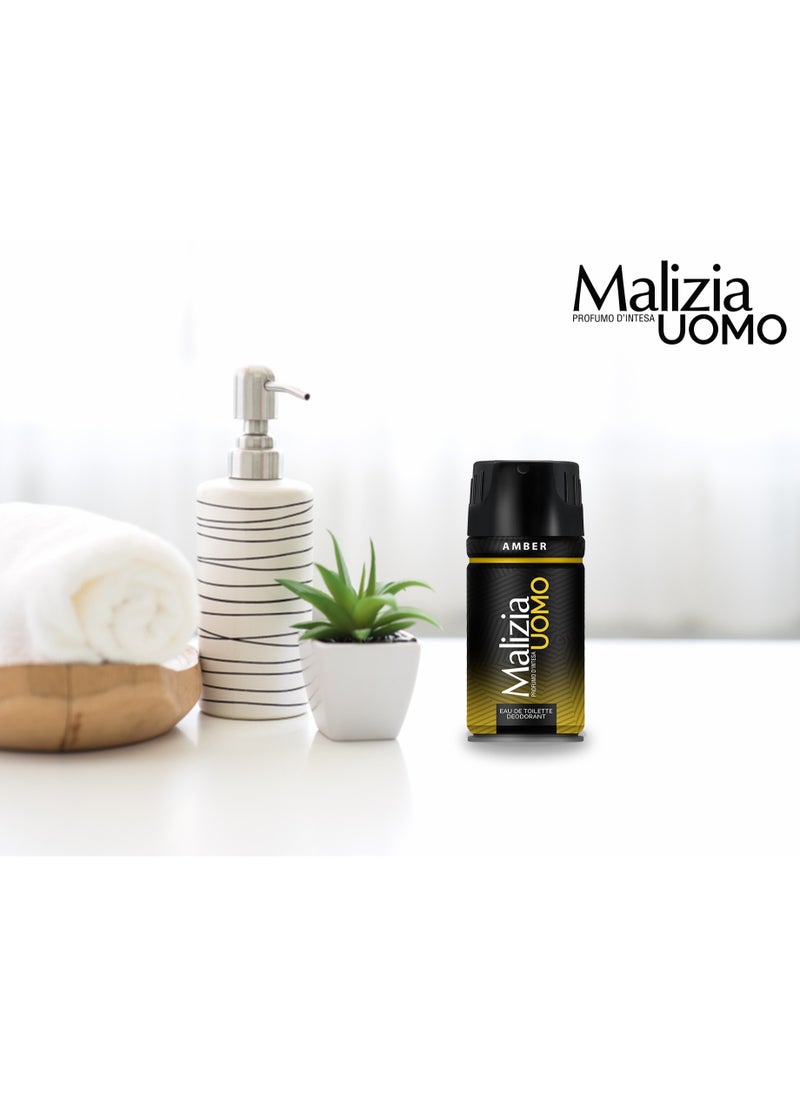 Malizia Malizia Uomo Amber Deodorant Men -150 Ml  - Image 5