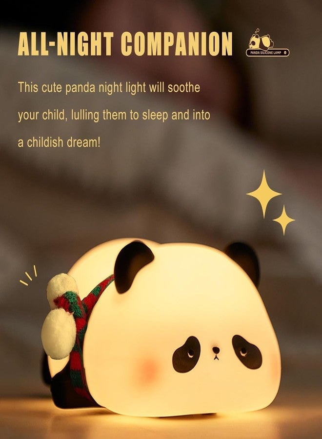 Granthi Enterprise Cute Silicone Night Light for Kids, USB Rechargeable 3 Step Dimmable Night Light, 7 Colour Changing Touch Sensor Squishy Mini Nursery Lamp for Baby Bedroom Decor (Sleepy Panda) - Image 3