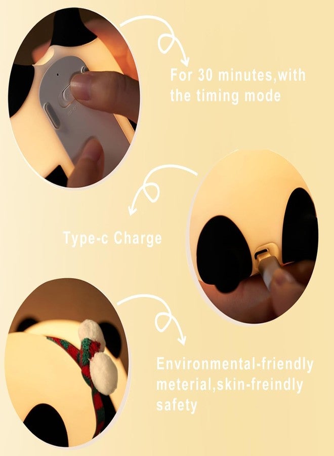 Granthi Enterprise Cute Silicone Night Light for Kids, USB Rechargeable 3 Step Dimmable Night Light, 7 Colour Changing Touch Sensor Squishy Mini Nursery Lamp for Baby Bedroom Decor (Sleepy Panda) - Image 5