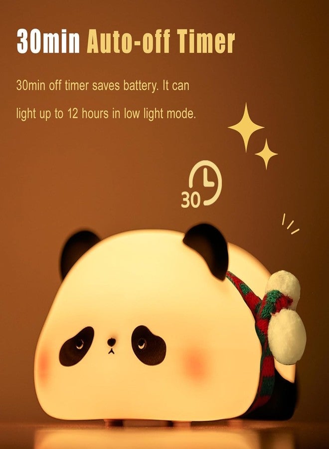 Granthi Enterprise Cute Silicone Night Light for Kids, USB Rechargeable 3 Step Dimmable Night Light, 7 Colour Changing Touch Sensor Squishy Mini Nursery Lamp for Baby Bedroom Decor (Sleepy Panda) - Image 4