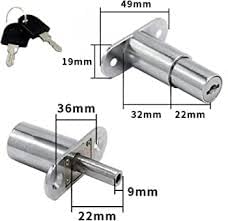Kunal Push 32 Cabinet Lock | Multi Locks | Drower Lock | 2 Keys Materil Zinc Chrome Finish Size 32mm - Image 3