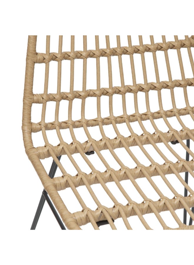 Hesperide Lambada Woven Resin Garden Chair Sesame and Graphite 80 x 58 x 47 cm 165681 - Image 3