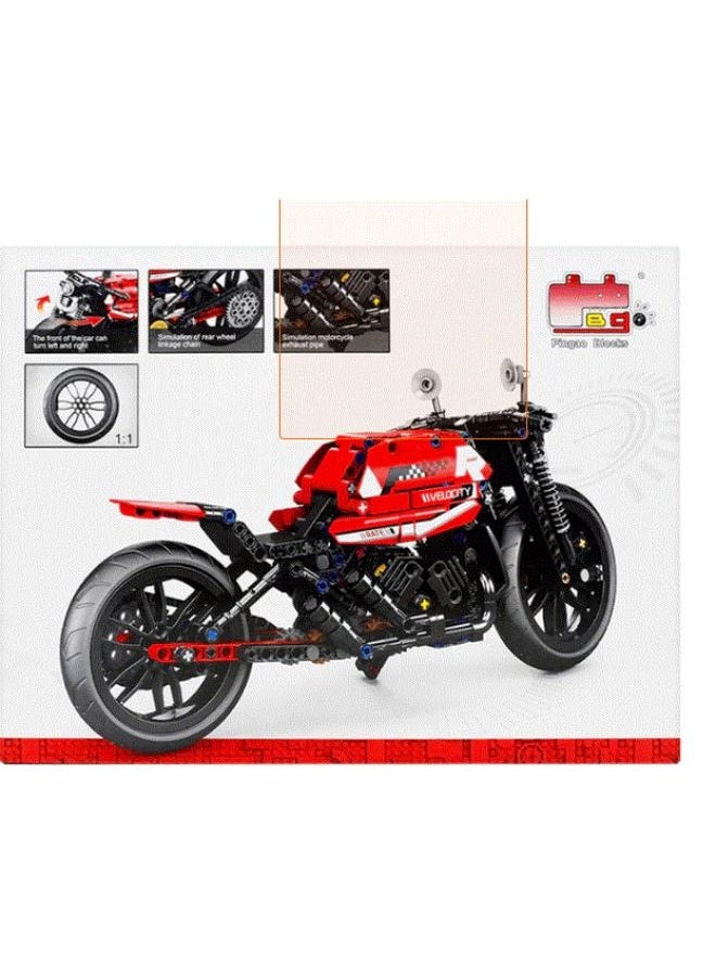 بينجاو - 🏍️ لعبة تركيب دراجة نارية - موديل تقني واقعي بـ 566 قطعة نوع اللعبة: ألعاب تركيب وبناء – عدد اللاعبين: لاعب واحد أو أكثر – الفئة العمرية: 6 سنوات فما فوق – النوع الفرعي: مكعبات هندسية / موديلات مركبات – الثيم: دراجة نارية / ميكانيكا / STEM - Image 1