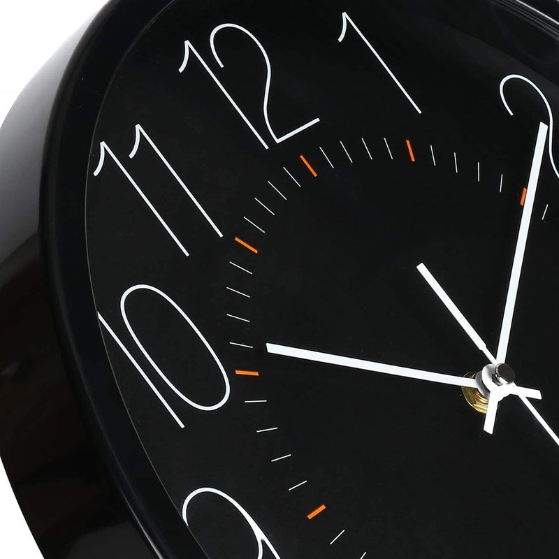 TEKCOOL Wall Clock 12" Silent Quartz Decorative Wall Clock Non-Ticking Classic Digital Clock Battery Operated Round Easy to Read Handheld Complete Home/Kitchen/Bedroom(427). - Image 4