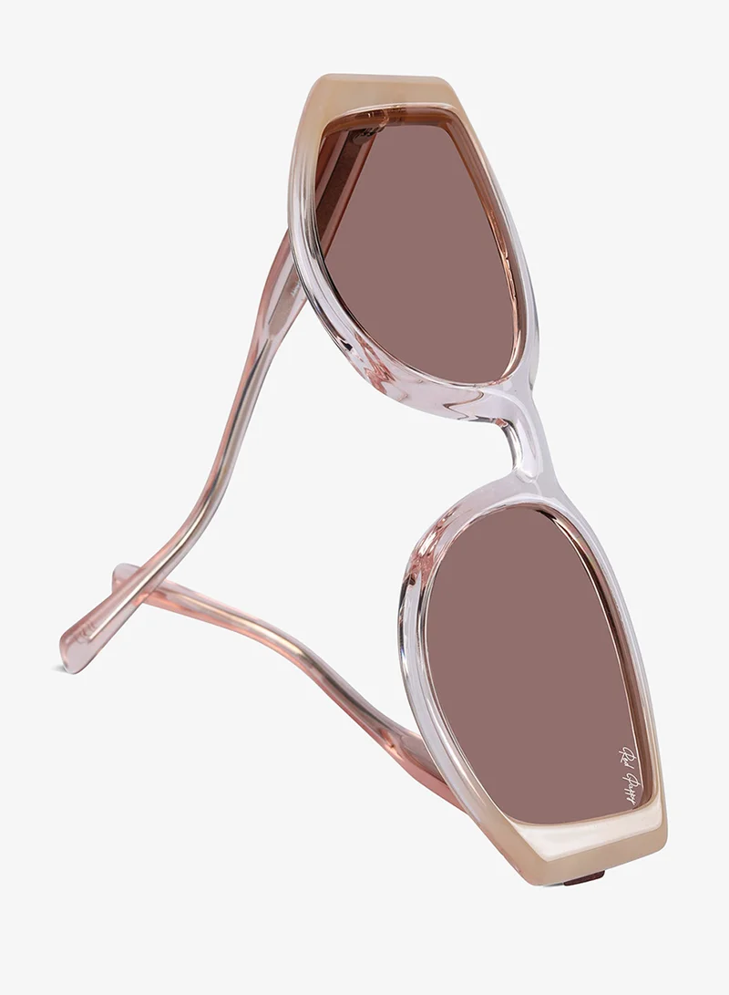 Woggles  Red Pappy Alcove Peach Polarized Rectangle Sunglasses  | Best Price UAE