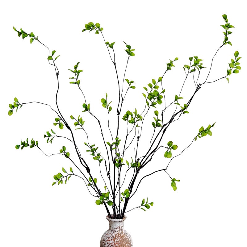 Cherica 4 Pcs Artificial Ficus Branches Faux Eucalyptus Stems 472 Inch Fake Greenery Stems Artificial Plants for Vase Filler Decoration Fake Leaves Branches Centerpieces Decor - Image 2