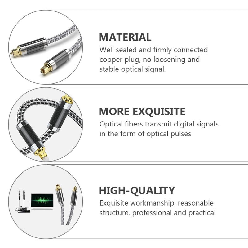 Optical Audio Cable Carbon Fiber Cable for Home Theater Tv Soundbar Amplifier Audio Connection - Image 3