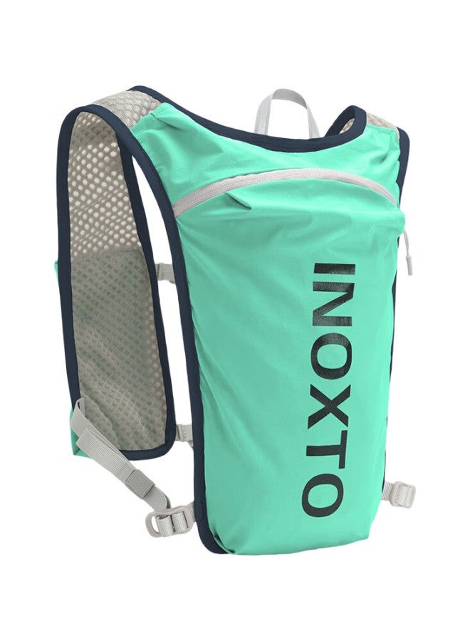 INOXTO Trail Running Backpack, Lightweight, Breathable, Quick-Drying, 5L Running Bag, Outdoor Backpack With Hydration Bladder, 591 Light Green - Image 1