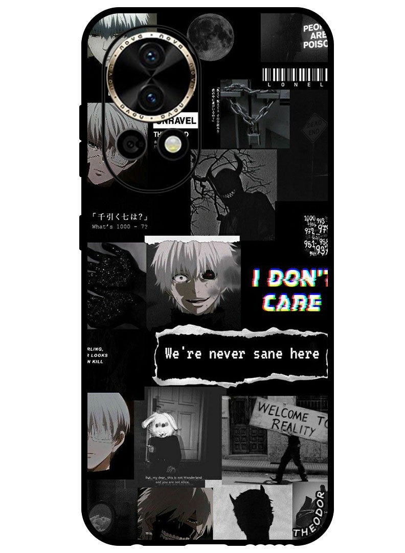 Theodor Protective Case Anti Scratch Shock Proof Bumper Cover For Huawei Nova 12 We're Never Sane Here - Image 1