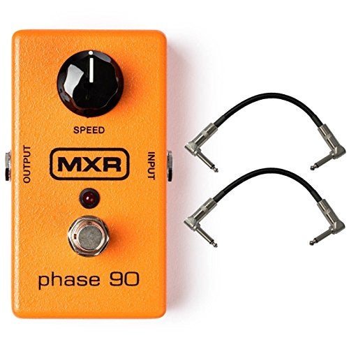 MXR New Dunlop MXR M101 Phase 90 Phaser Effects Pedal Bundle with 6" Patch Cables - Image 1