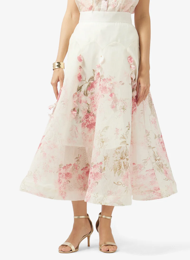 ELLA Floral Print Top & Skirt Set