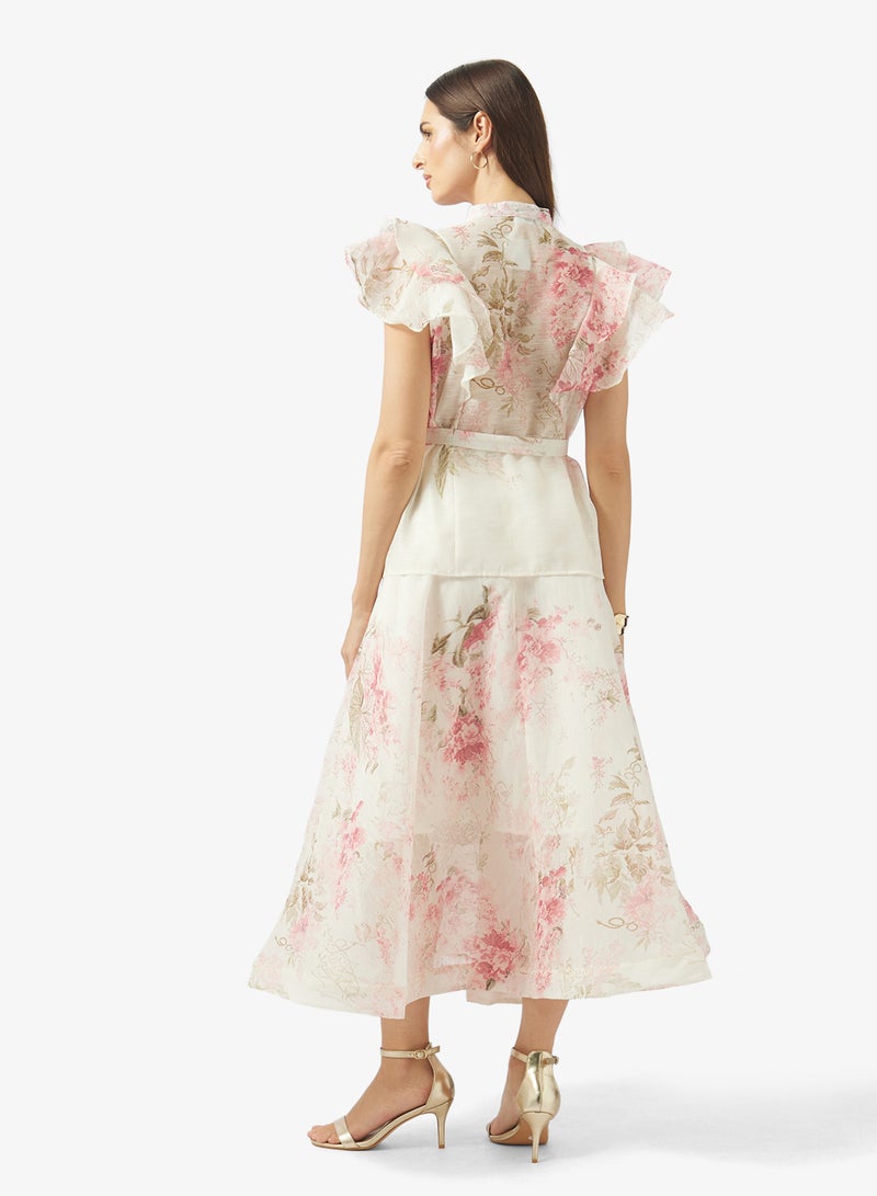 ELLA Floral Print Top & Skirt Set - Image 2