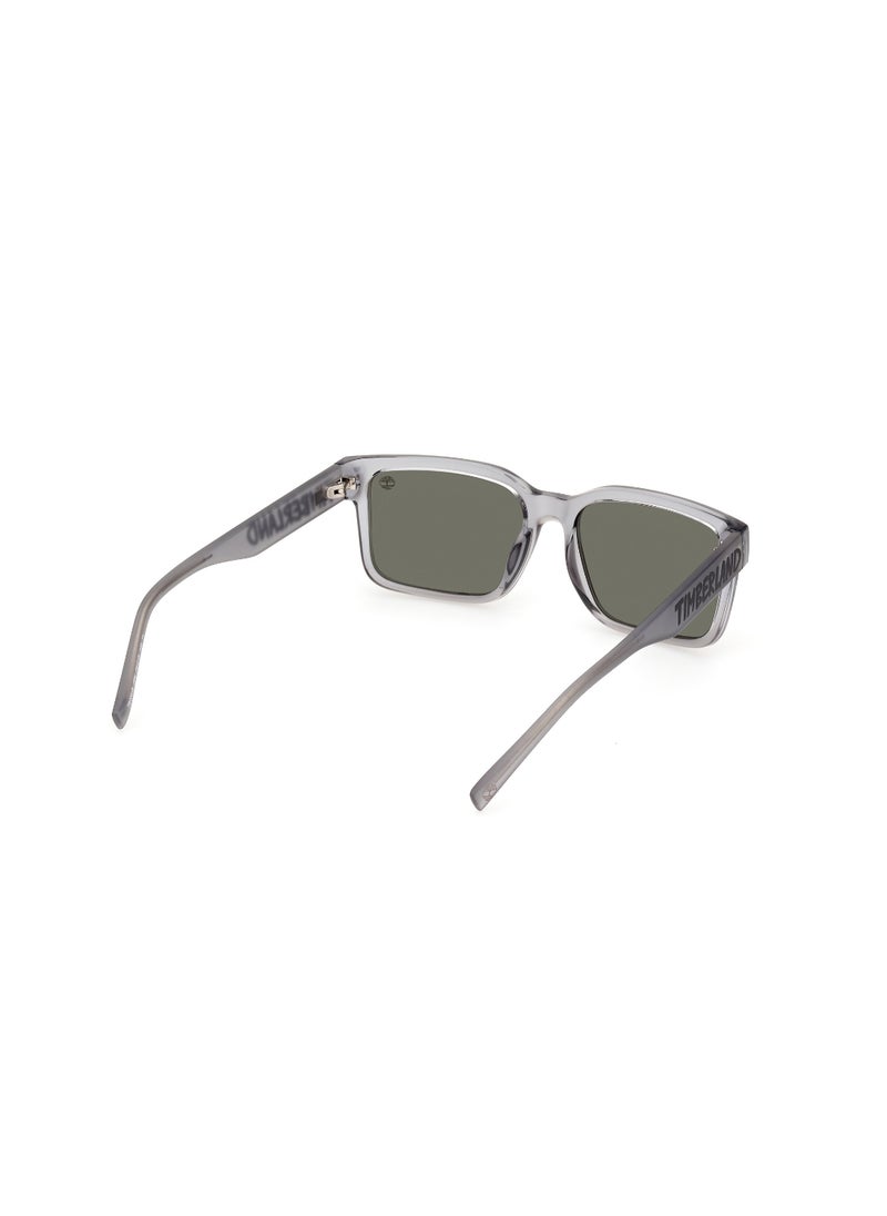 Timberland - Boys Rectangular Shape  Sunglasses TB0001220N54 Lens Size: 54 Millimeter - Shiny Grey - Image 1