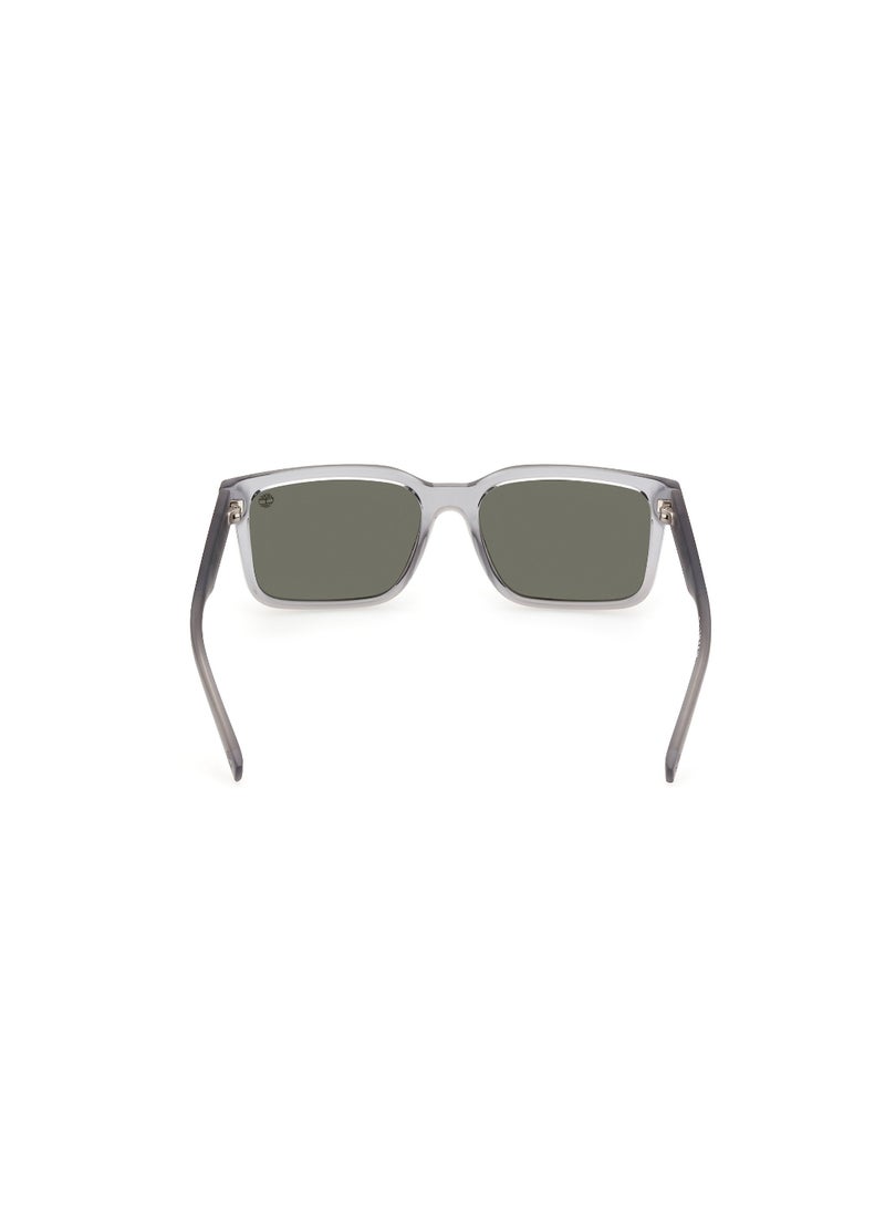 Timberland - Boys Rectangular Shape  Sunglasses TB0001220N54 Lens Size: 54 Millimeter - Shiny Grey - Image 1