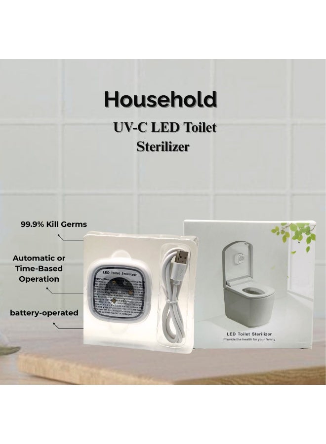 UV-C LED Toilet Sterilizer | 99% Sterilization Rate & 3-Minute Fast Clean | Rechargeable, Battery-Operated Solution to Remove Peculiar Smell and Provide Health for Your Family - Image 1