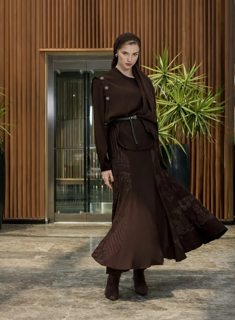 MissWhence Side-Button Flow Ensemble - Brown