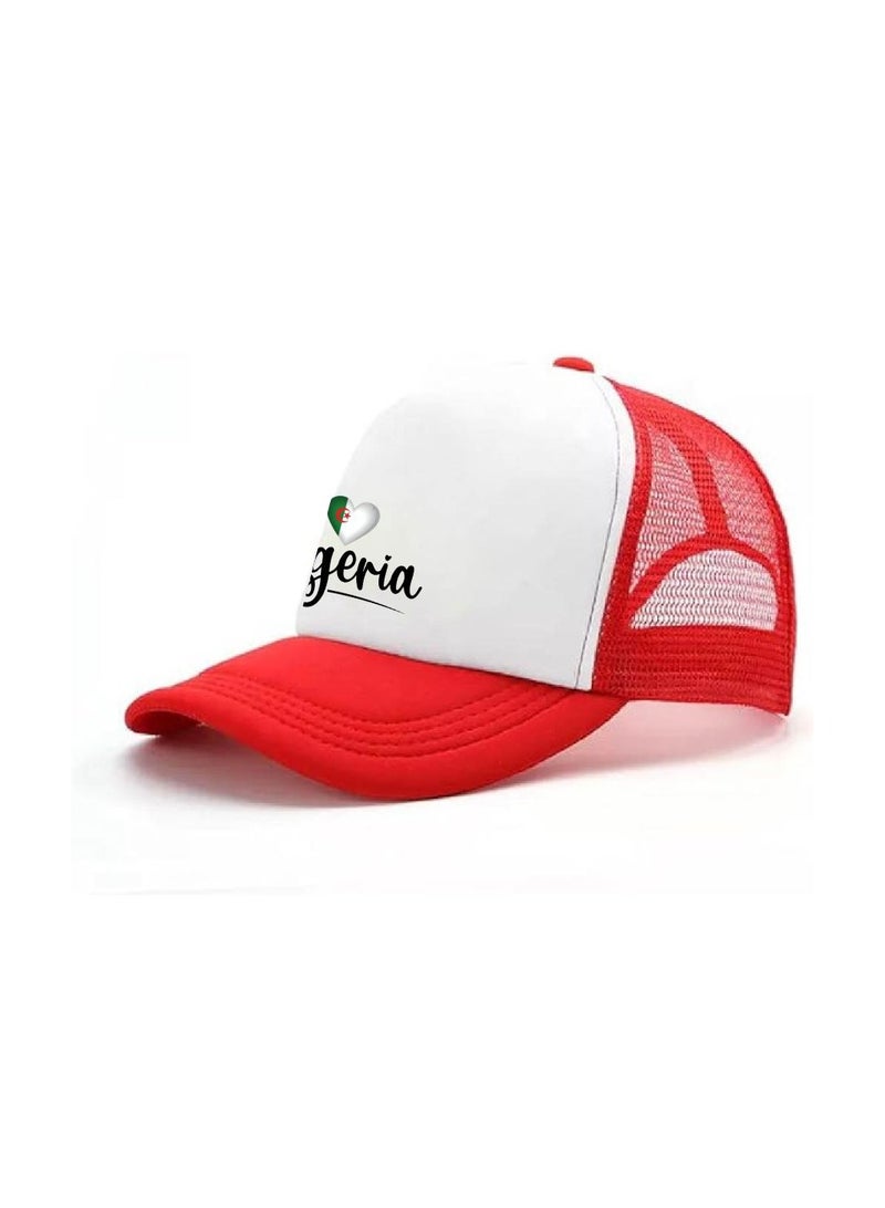 قبعة شبكية الجزائر مع إغلاق بلاستيكي للرجال والنساء - مثالية للرياضة والأنشطة الخارجية والملابس الكاجوال - هدية رائعة لعشاق الرياضة والأحداث - Image 2