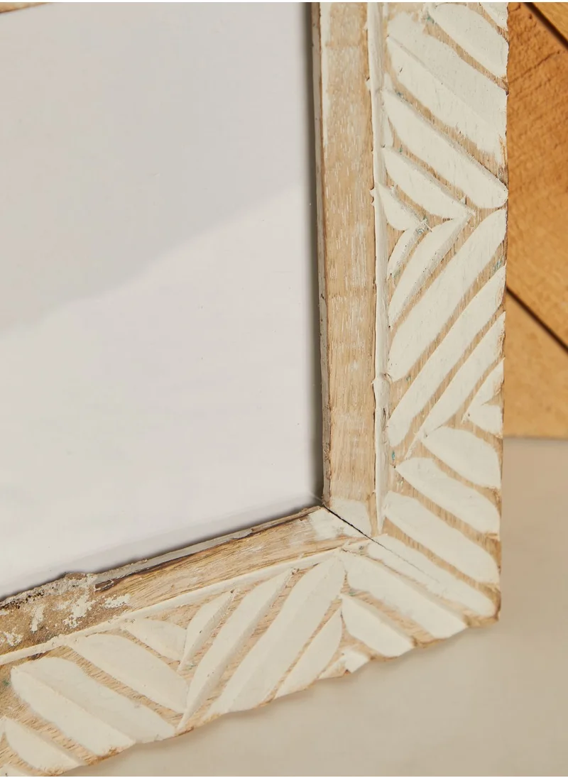 AURORA Wooden Carved Printed Photo Frame 4X6"