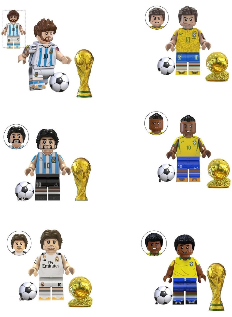 Football Building Blocks - Game Sets for Kids Buildable Blocks - Creative Building Game with Kids Blocks, Construction, for Boys Game, Building Games for Kids, Special Character Dolls 