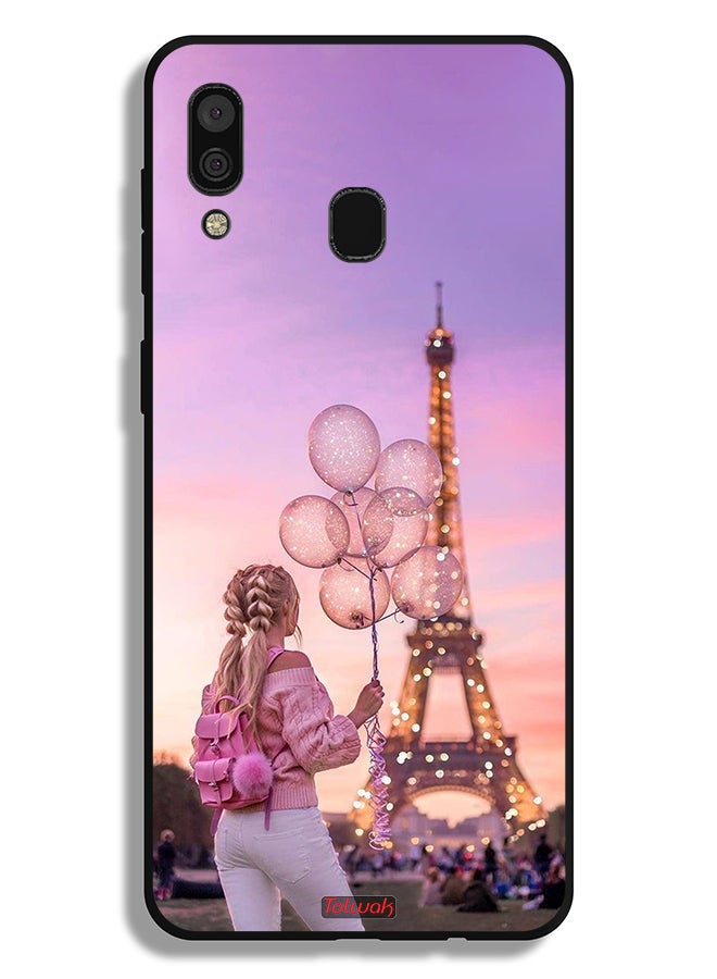 Tolwak Samsung Galaxy A30 Protective Case Cover Girl Holding Balloons - Image 1