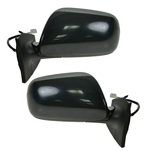 TRQ 2 Piece Driver and Passenger Side Mirror Assembly Set Electric Adjustment Non-Heated No Memory Black Compatible with 2007-2011 Toyota Yaris Hatchback TO1320230 TO1321230 - Image 5